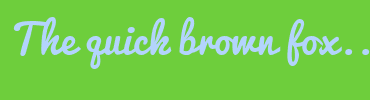 Image with Font Color B3D4FC and Background Color 6ECE3C